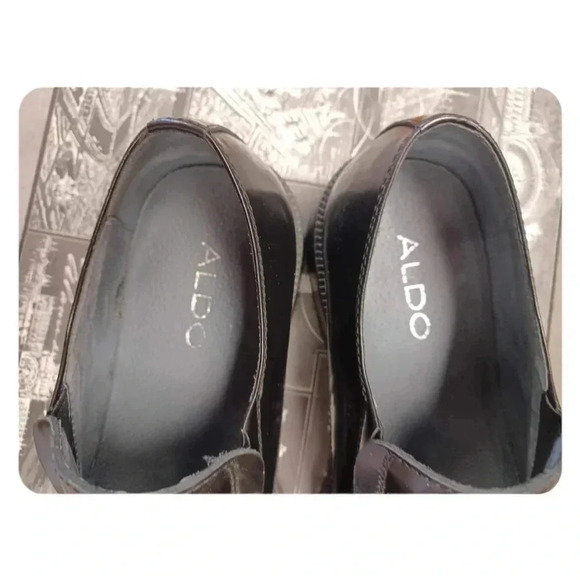 Aldo Black Leather Loafers - Picture 5 of 7